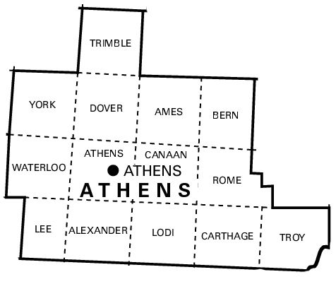 Athens county, OHGenWeb township map 2005
